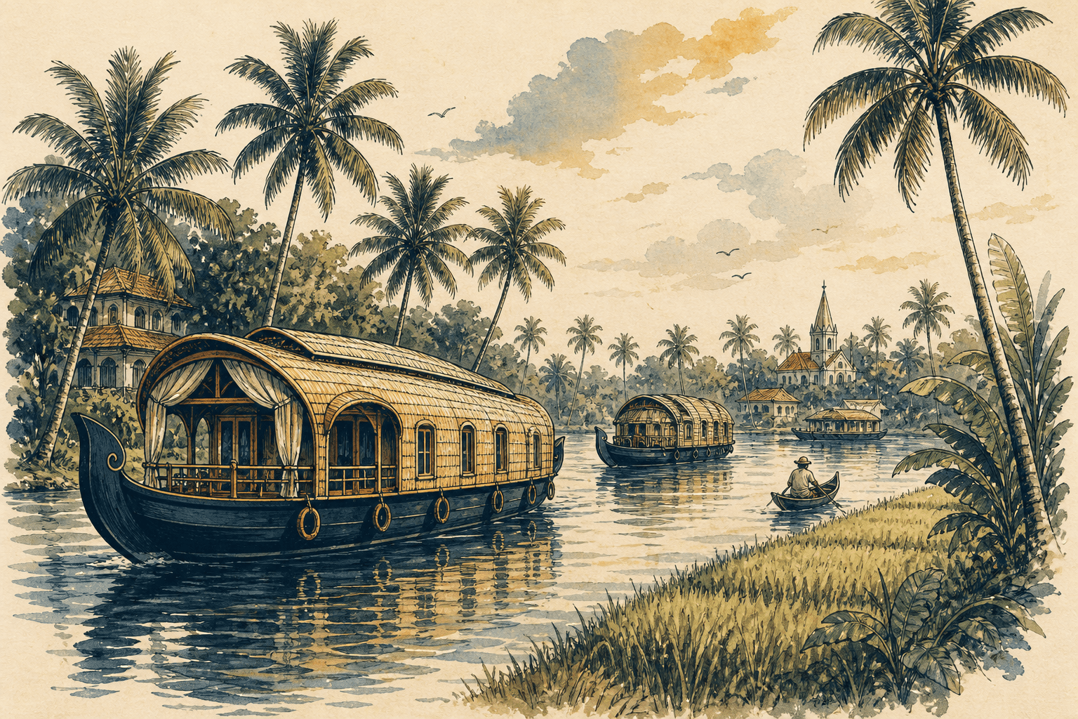 Illustrated view of Alappuzha