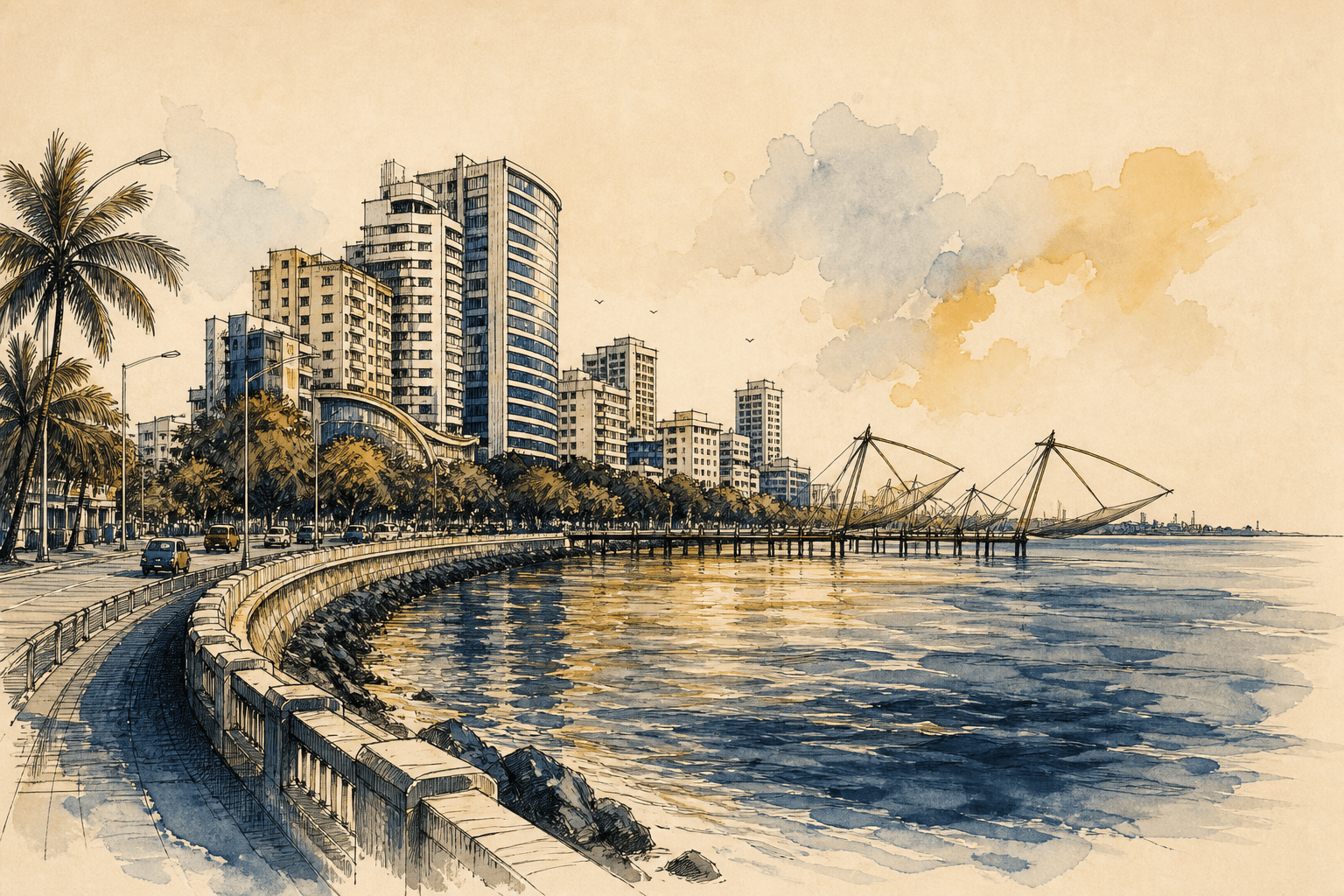 Illustrated view of Ernakulam