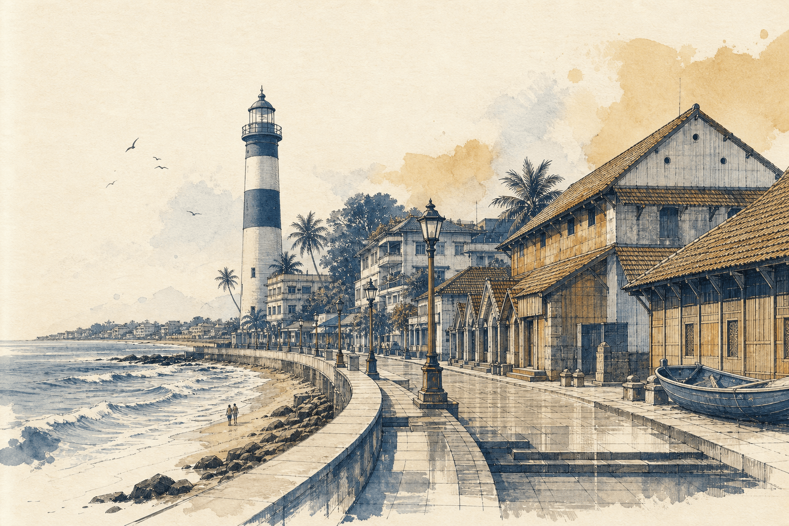 Illustrated view of Kozhikode
