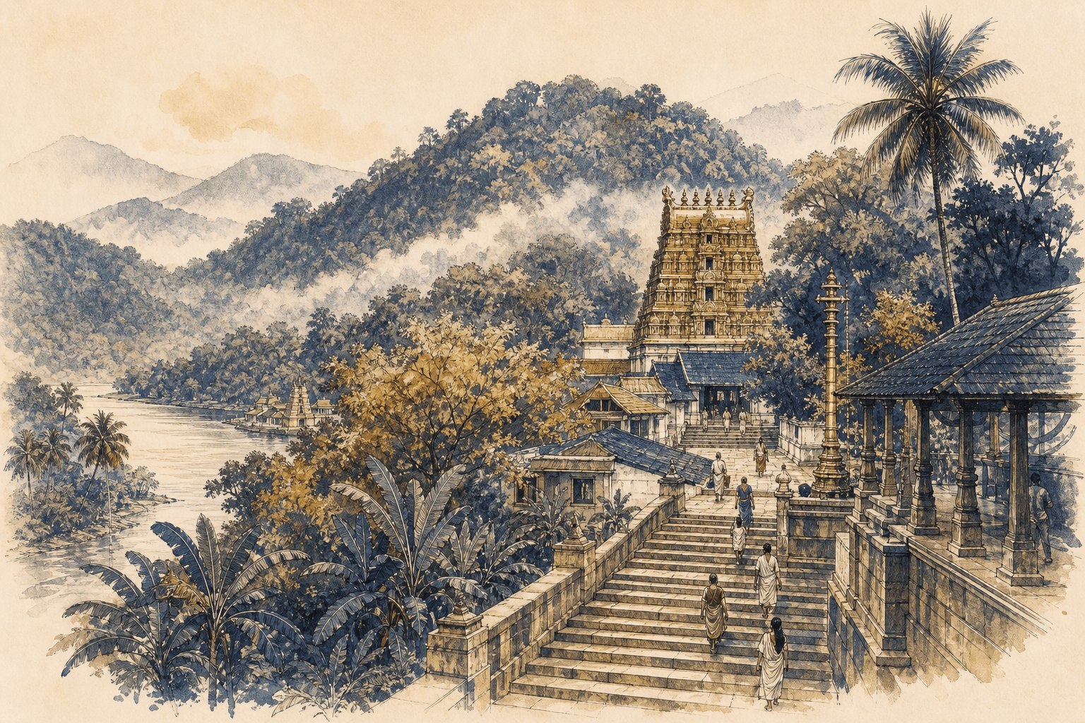 Illustrated view of Pathanamthitta